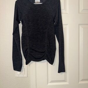 Athleta Fastest Track Space Dye Long Sleeve Top